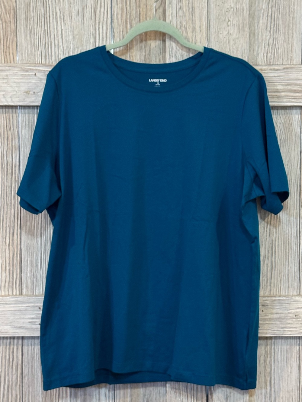 Lands' End Women’s Teal Crew Neck T-Shirt Sz 1X 16/18